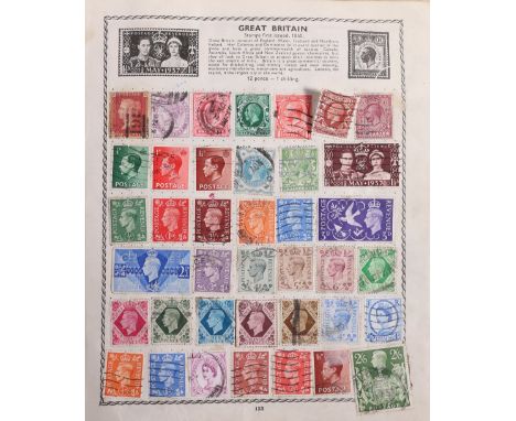 GB and World stamp collection in various albums and books including three Vic 1d reds, Straits Settlements, Japan, United Sta