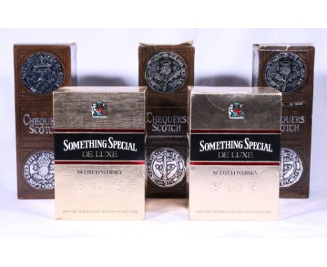 Five bottles including:  two bottles of SOMETHING SPECIAL blended Scotch Whisky 26 2/3 fl oz 70 proof; and three bottles of C