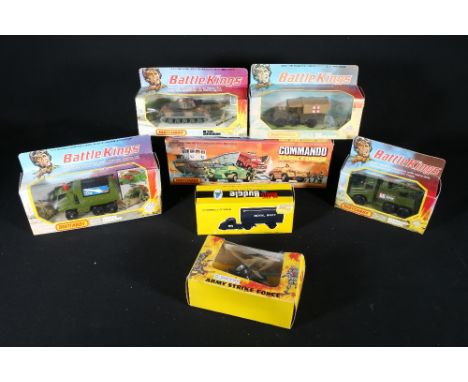 Budgie Toys 702 Royal Navy Scammell Scarab Matchbox G9 Commando Task Force Set - Matchbox Battle Kings K-111, K-112, K-110 an