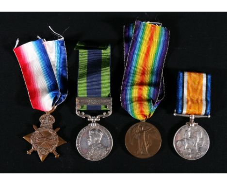 India General Service Medal with Afghanistan NWF 1919 clasp to LIEUT M DE J CRESWICK E. KENT R (East Kent Regiment), WWI war 