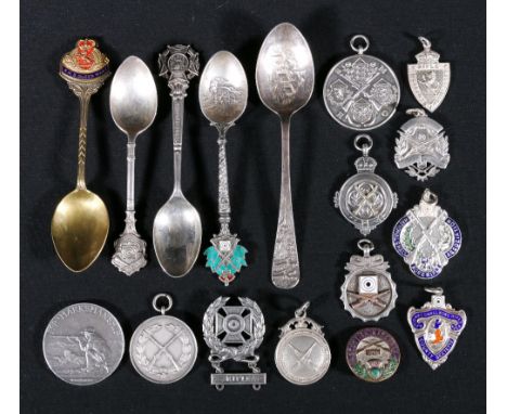 Rifle Association and related medals including Country Life Competition 1924 Marksmanship Medal 6 Cadet R T Torrens; Monkton 