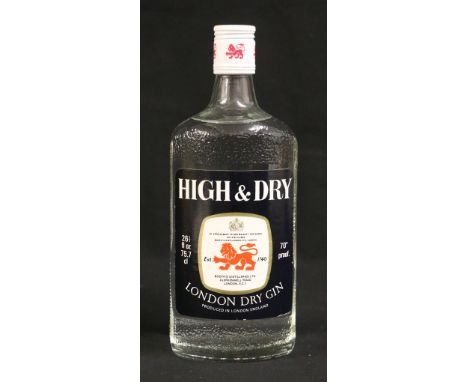 HIGH & DRY London Dry Gin 26 2/3 fl oz 70° proof.