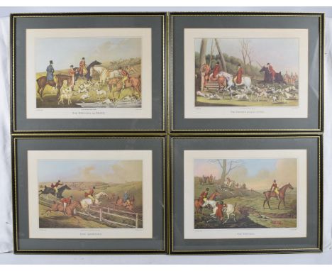 Set of four coloured hunting prints after Henry Alken, late 20th centuryFramed and glazed.