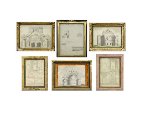 Grouping of Six (6) Antique to Vintage Engravings. Foxing and toning, one frame in as is condition. Largest measures 8-7/8" H