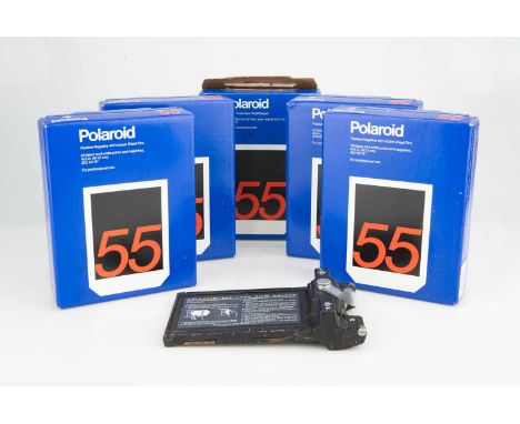 one box open and part used, four boxes still sealed, all film is assumed to be expired, untested in camera, also with a Polar