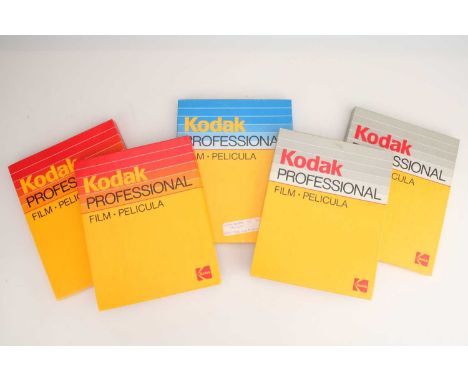 including 2 boxes of 10 Kodak Vericolor Print Film (ref:4111), 2 boxes of 25 Kodak B/W Duplicating Film (ref:4168), and 1 box