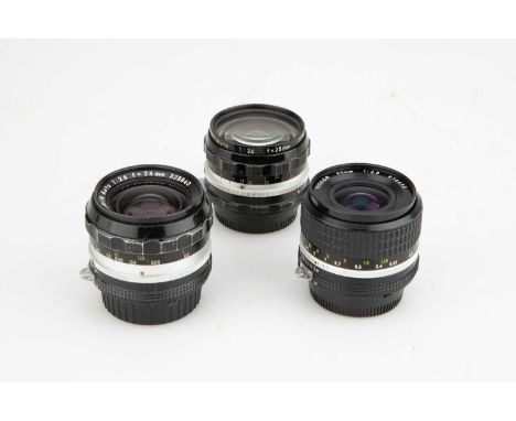 black, serial no. 576494, body, VG, elements, VG-E, some very light internal dust, together with a Nikkor-N f/2.8 24mm and Ni