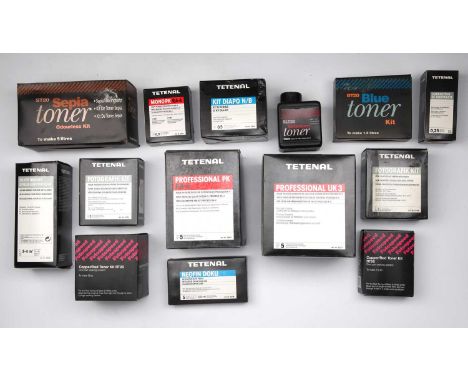 from makers including Tetenal and Fotospeed, concerning RA4 processing and print toning,
