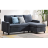 Campbell 3 Seater Sofa with Reversible Chaise in Dark Grey.- R8.9. RRP £549.99. Our stylish Campbell