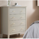 Oakham Chest of 4 Drawers, Shaded White. - R8.8. RRP £299.99. Elegant in proportion and quietly