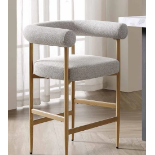 Fulbourn Beige Woven Counter Stool with Natural Wood Effect Legs. - R19.4. RRP £209.99. A cheerful
