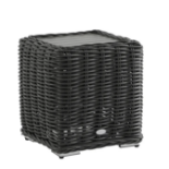 Bellagio Round Wicker Outdoor Side Table, Dark Grey. - r8.10. RRP £169.99. If you're looking for the