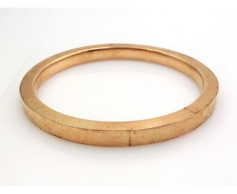 9ct rose gold bangle hallmarked approx 17.8gm    Condition Report  D8.3cm Click here for further images, condition, auction t