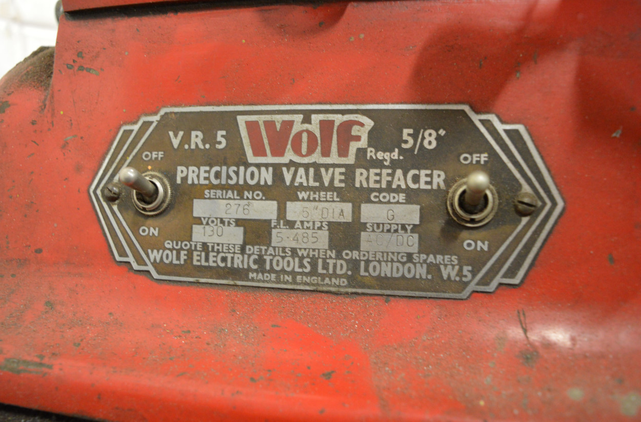 Wolf Precision Valve Refacer V.R.5. Wheel 5" diameter 130V AC/DC