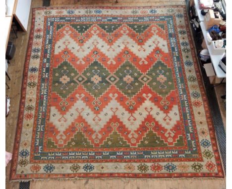 Turkish Kayam carpet with geometric design, 5.4m x 4.8m 