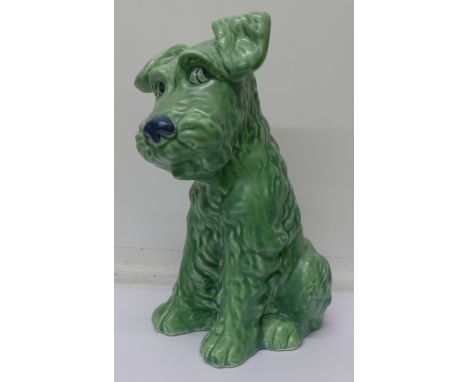 A Sylvac model of a terrier, 1380 backstamp, 28cm