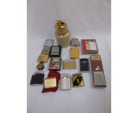 A collection of mainly pocket lighters and 1 table lighter 17 in total