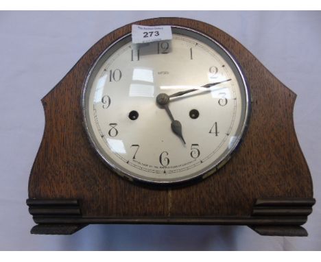 Oak cased mantle clock