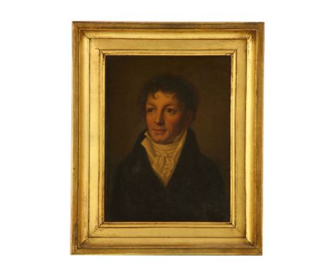 Swiss School c.1820PORTRAIT OF A GENTLEMANOil on board, 26.5 x 20cm ***