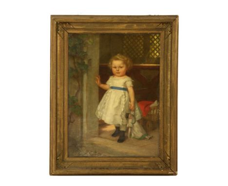 Swiss schoolPORTRAIT TANTE ANNE MARIE WITH HER DOLLOil on canvas74 x 55cm ***