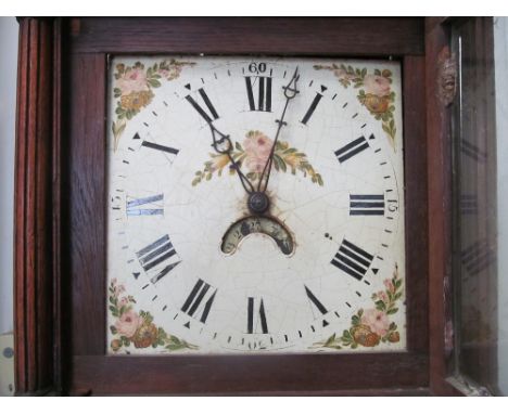 An oak cased 30hr longcase clock