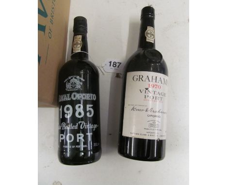 A Graham's 1970 vintage Port and Oporto 1985