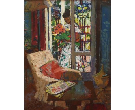 •CHARLES JAMES MCCALL ROI (SCOTTISH 1907-1989) SUMMER BOUQUET Oil on canvas, signed and dated (19)49, 51 x 40.5cm (20 x 16") 