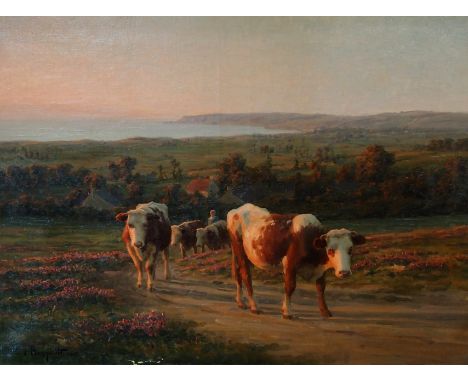 •FELIX PLANQUETTE (FRENCH 1873-1964) LA POINTE DE CAROLLES (PRES AVRANCHES) Oil on canvas, signed and dated 1905, 60 x 81cm (