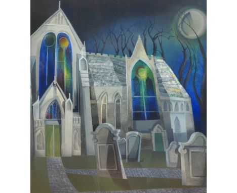 •RICHARD NORMAN (SCOTTISH CONTEMPORARY) NORMAN GOTHIC Oil on canvas, signed and dated 1993, 86.5 x 76cm (34 x 30") Inscribed 