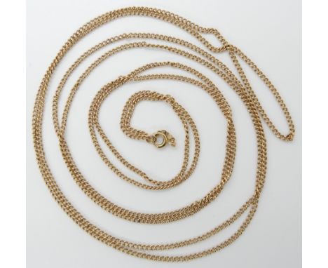 A 15CT GOLD GUARD CHAIN WITH 9CT CLASP length 160cm, weight 22.5gms Condition Report: Light general wear has soldered on tag 