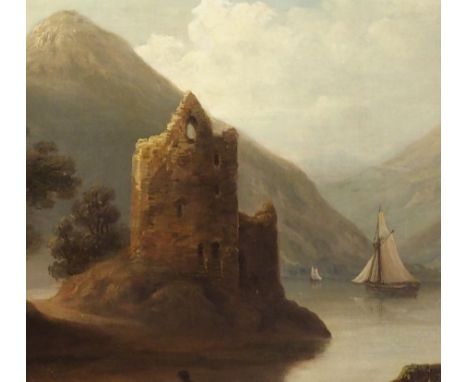 AFTER REV. JOHN THOMSON OF DUDDINGSTON (SCOTTISH 1778-1840) CARRICK CASTLE, LOCH GOIL Oil on canvas, bears signature, 51 x 61