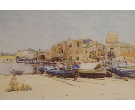 ROBERT WEIR ALLAN RSA, RWS, RSW (SCOTTISH 1852-1942) NEAR PALERMO, SICILY Watercolour, signed, 35.5 x 52cm (14 x 20 1/2") Con