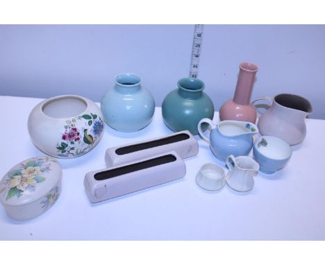A basket full of mainly Poole pottery a/f 