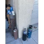 (4) WELDING TANKS (ARGON AND CARBON DIOXIDE)