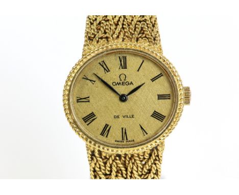 Ladies vintage Omega De Ville reference 8340  , oval dial with Roman numerals, fitted with a manual wind movement bearing ser