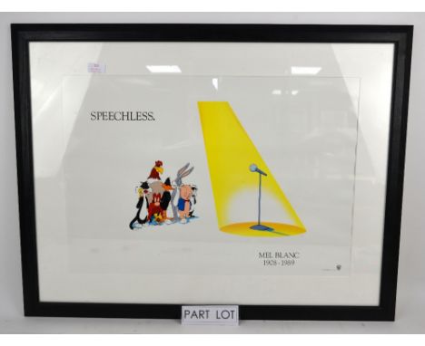 'Speechless, Mel Blanc 1908-1989' Warner Bros colour print and two Bob Talbot prints. (3).  