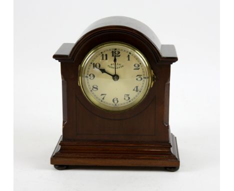 Early 20th century French mahogany cased  electric mantel clock by Bulle, 20cm .  