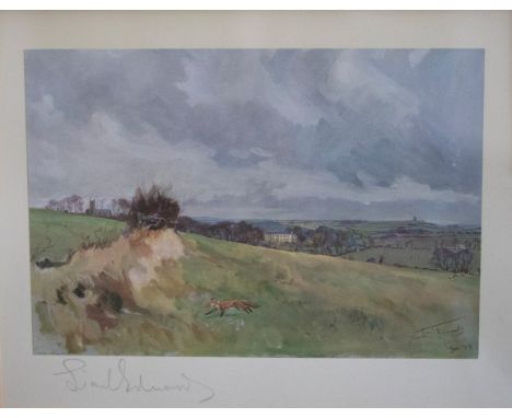 Lionel Dalhousie Robertson Edwards (1878-1966)/The Warwickshire; Gone away from Shuckborough/signed in pencil/colour print, 2
