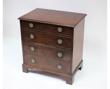 A George III mahogany chest commode, circa 1780, 75cm x 69cm