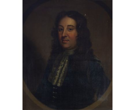 Circle of John Riley/Portrait of a Gentleman/half-length, within a feigned oval/oil on canvas, 73cm x 61cm /see illustration 