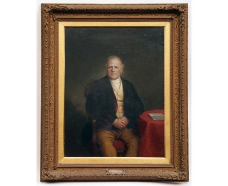 JOSEPH CLOVER (1779-1853, BRITISH) 
Portrait of an unknown Gent Seated
oil on canvas
17 ½ x 13ins 
