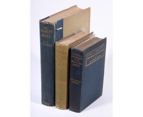 
	
		Ɵ&nbsp;THE ANDES:  Three Works:  FITZGERALD, E. The Highest Andes, Limited edition, 1899; and two related. 1892, 1901.  