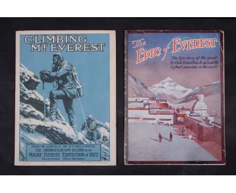 
	
		Ɵ&nbsp;EVEREST:  FILM PRESS BOOK, INSCRIBED by Captain John Noel, (c.1924) and a FILM PROGRAMME, 1922.  comprises:   FIL