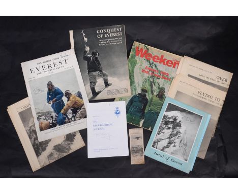 
	
		Ɵ&nbsp;EPHEMERA:   MOUNT EVEREST:  a group of eight commemorative publications, 1933-1993.   includes a Lecture Programm