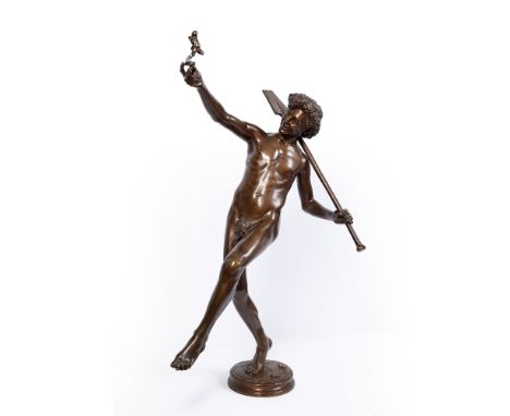 HIPPOLYTE ALEXANDRE MOULIN (1832-1884) 'A Lucky Find in Pompei', bronze, signed to the base also stamped by the bronze founde