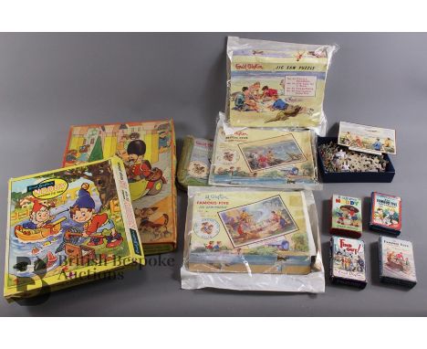 Collection of Enid Blyton jigsaw puzzles in original boxes including BeStime Famous Five 'no.42 Five on Kirren Island', 'no.5