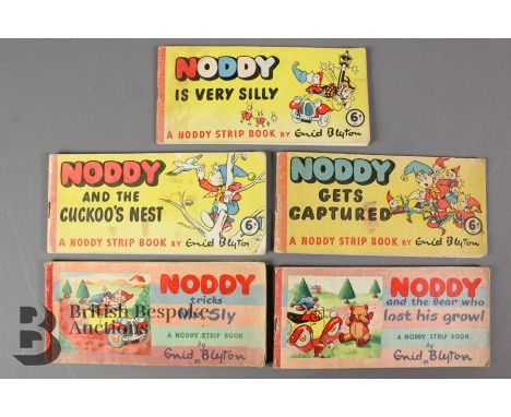Five Mid-20th Century Noddy Strip Books, including Noddy tricks Mr Sly; Noddy and the Bear who lost his Growl; Noddy and the 