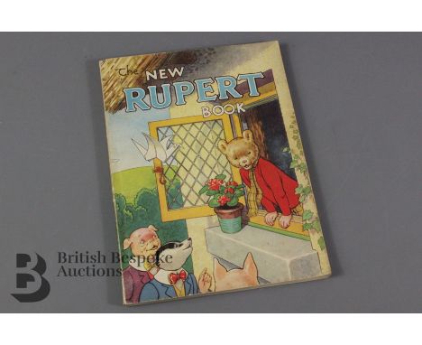 A New Rupert Book 1946, original pictorial paper covers, light crease front and rear covers. This book belongs to is named. N