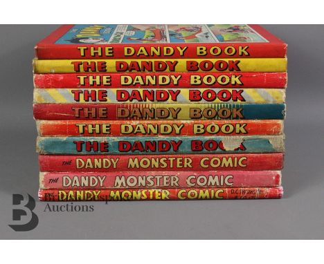 The Dandy Book 1950-59, published by D.C Thomson, in pictorial board, all may have usual wear bumping browning etc but no fur
