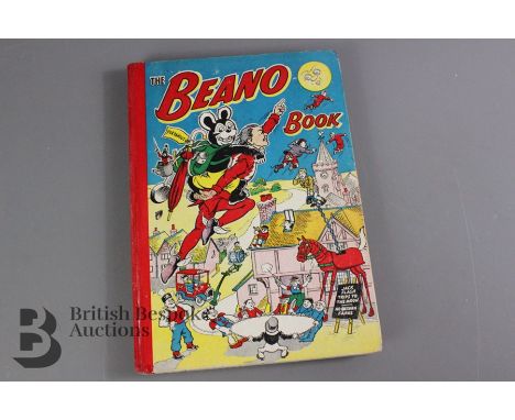The Beano Book 1953, published by D.C Thomson, thick card covers, tbbt neatly entered, light browning to page edges, some red